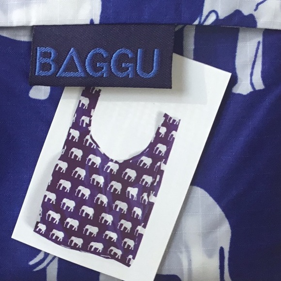 BAGGU Elephant Reusable Eco Shopping Bag Tote Purse Standard Size NWT - Picture 3 of 10